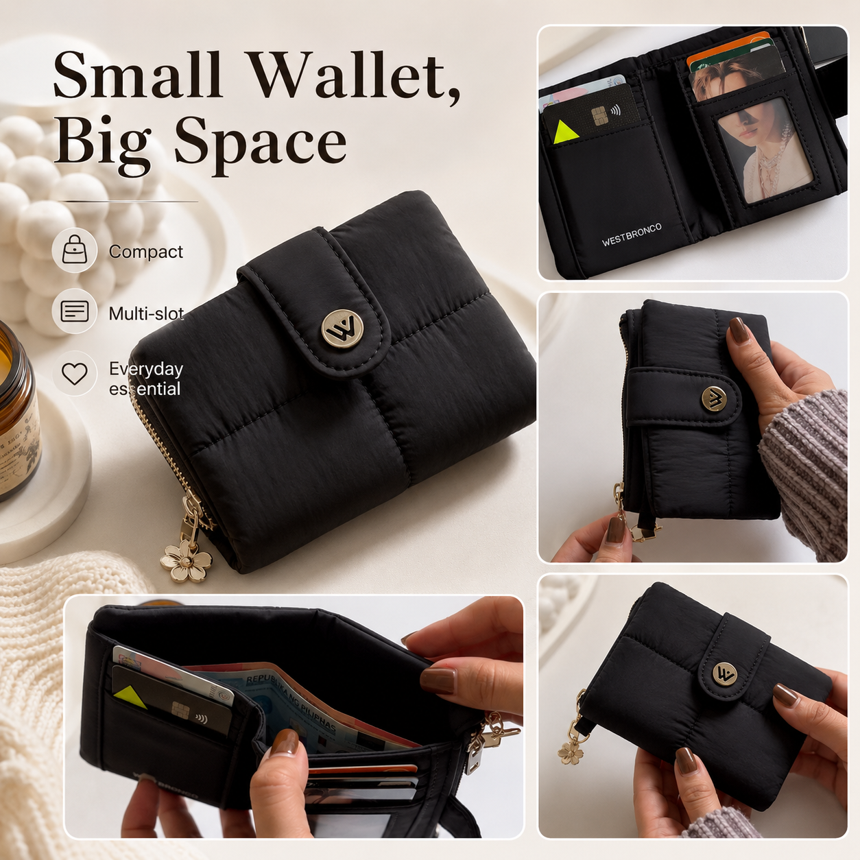 Premium Puffer Mini Wallet