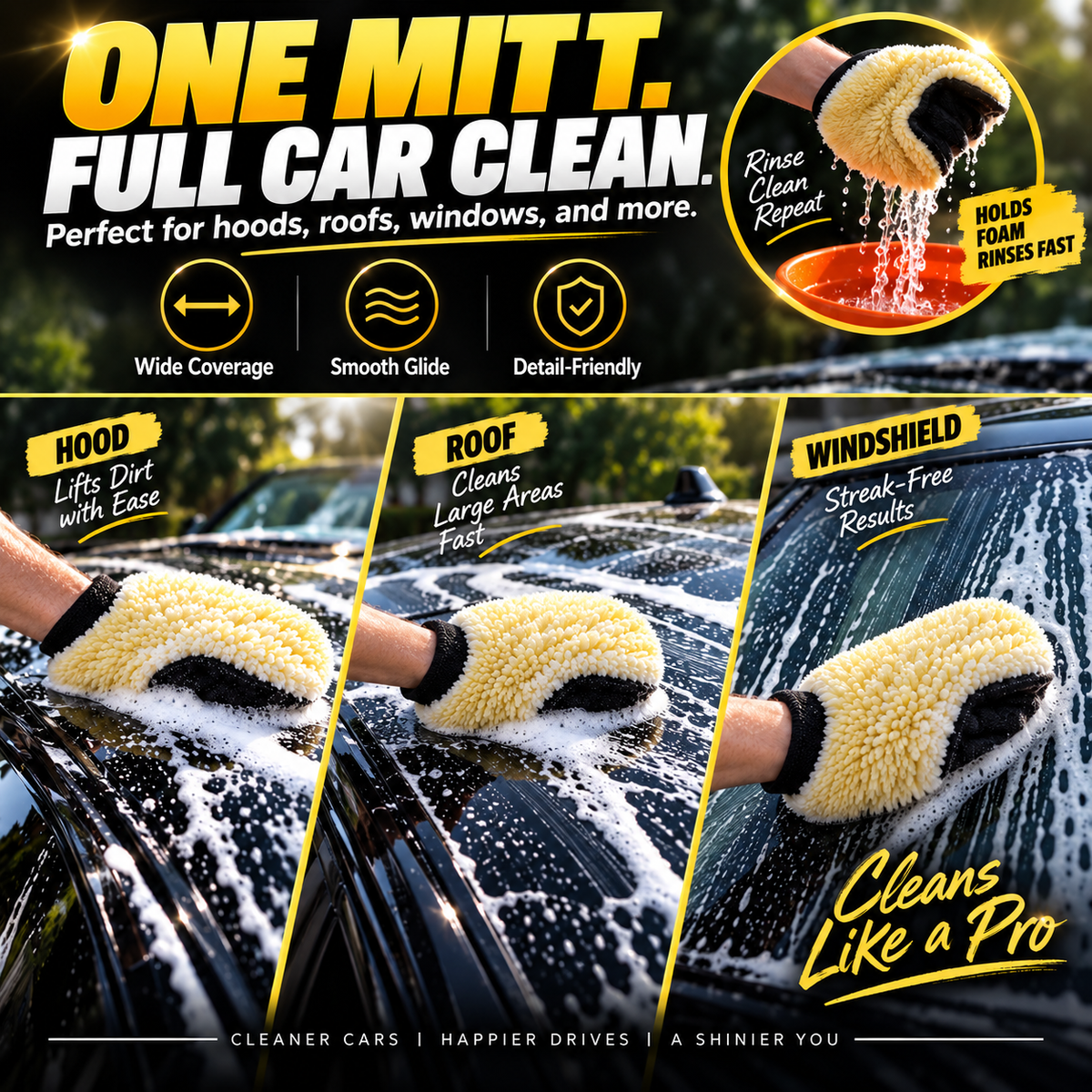 ProShine Microfiber Car Wash Mitt