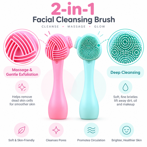 Double Sided Silicone Face Mask Soft Brush