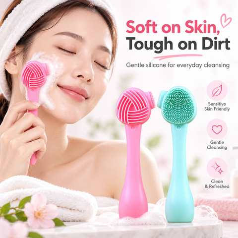 Double Sided Silicone Face Mask Soft Brush