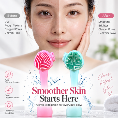 Double Sided Silicone Face Mask Soft Brush