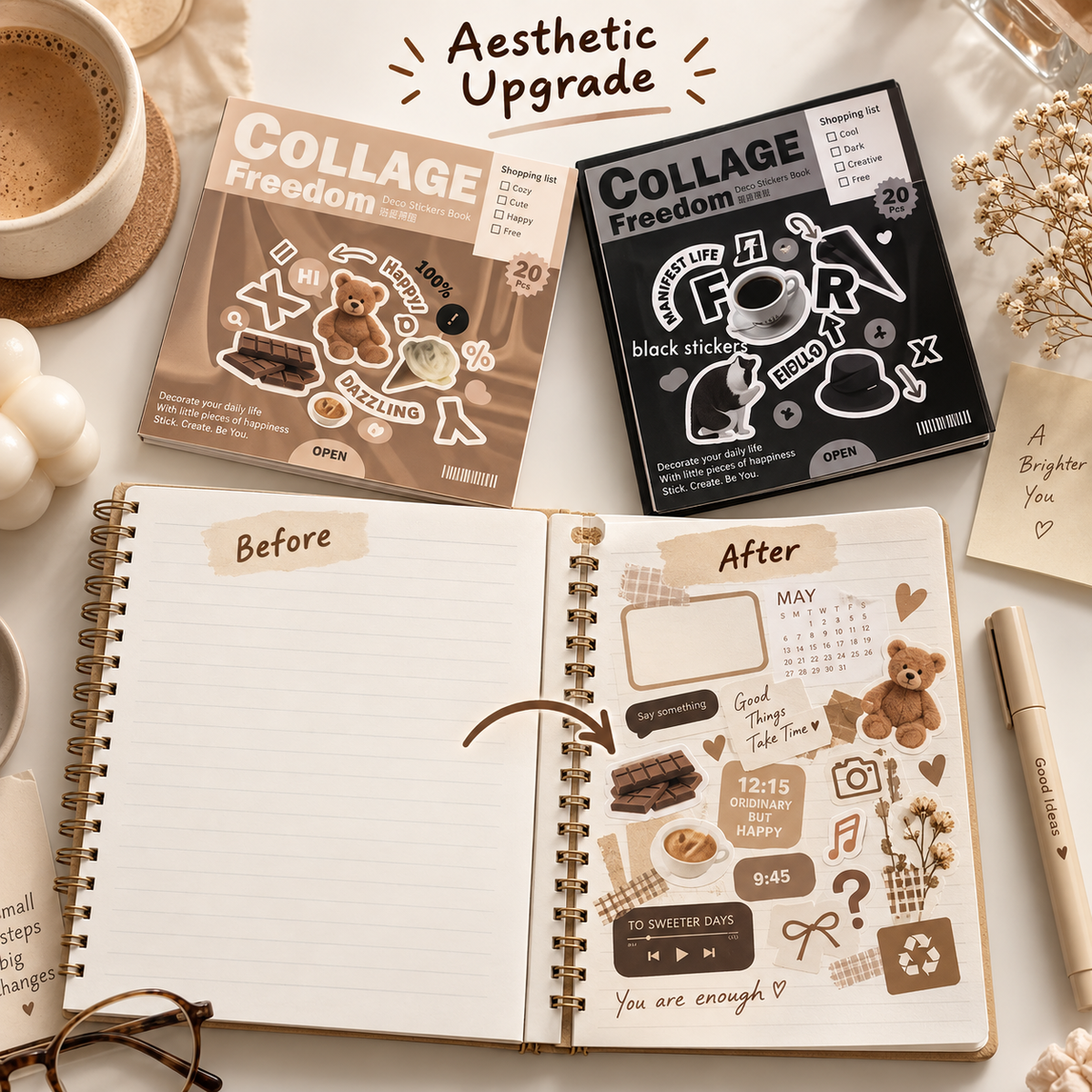 Aesthetic Collage Sticker Book