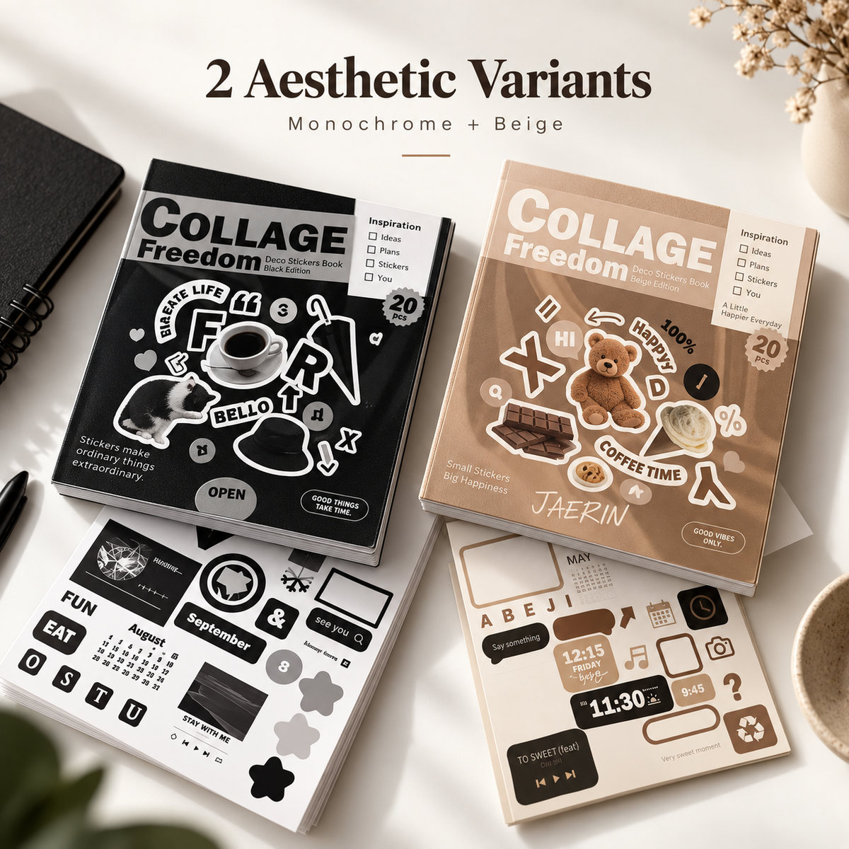 Aesthetic Collage Sticker Book