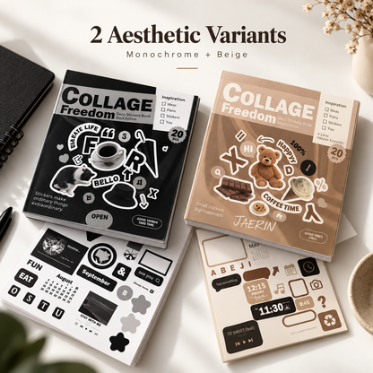 Aesthetic Collage Sticker Book