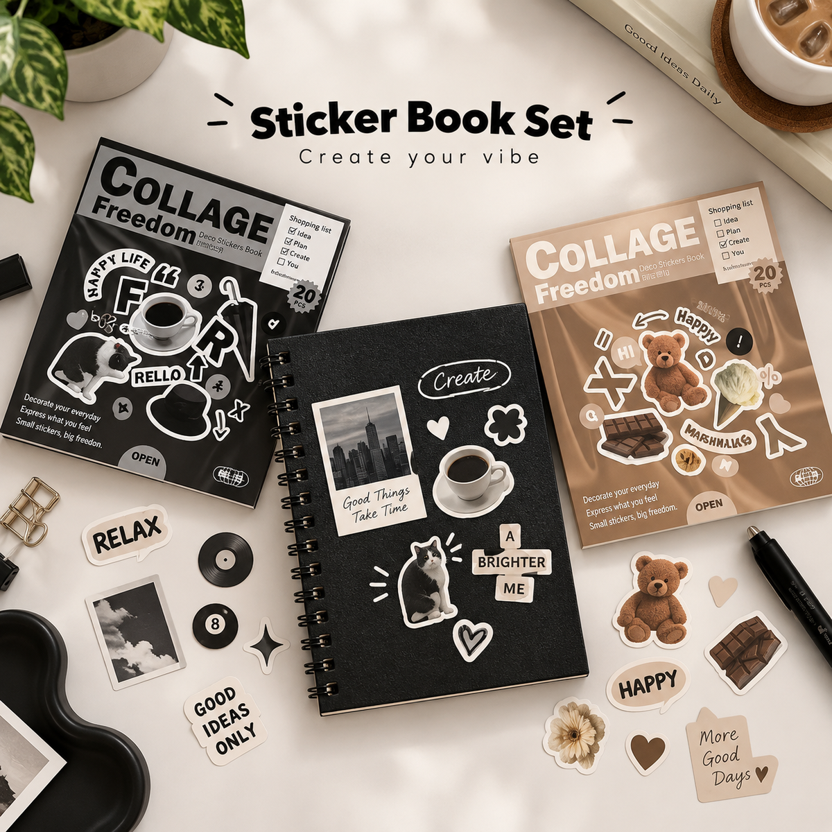Aesthetic Collage Sticker Book