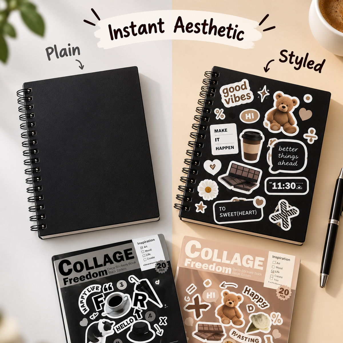 Aesthetic Collage Sticker Book