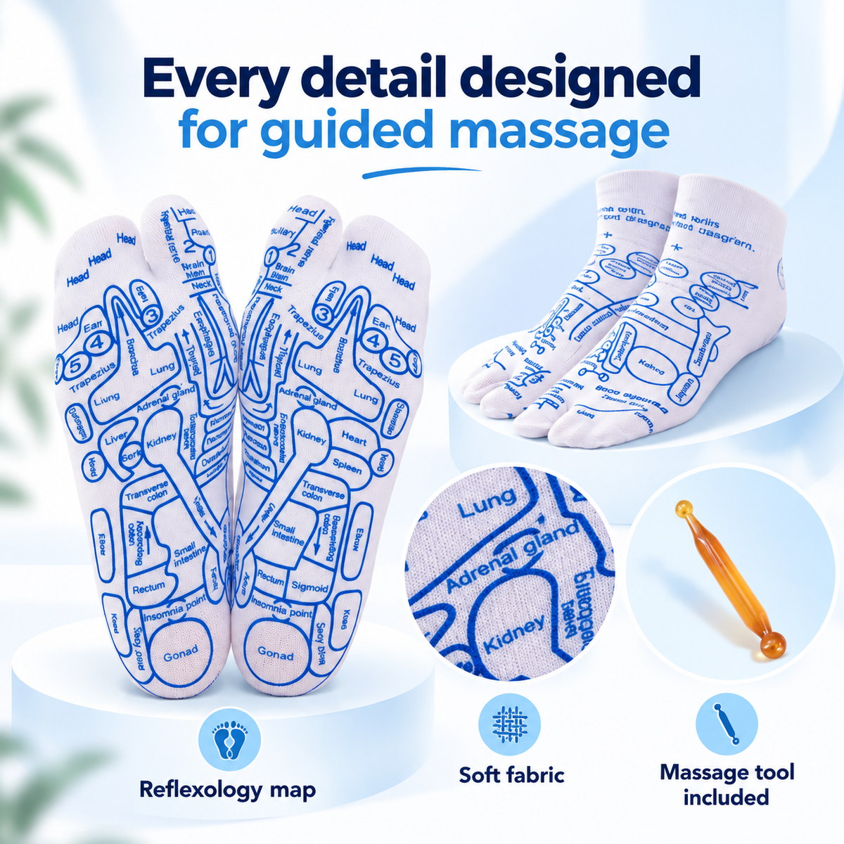 Reflexology Foot Massage Socks Set