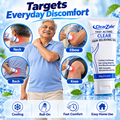 ClearZale Fast-Acting Cooling Pain Relief Roll-On Gel