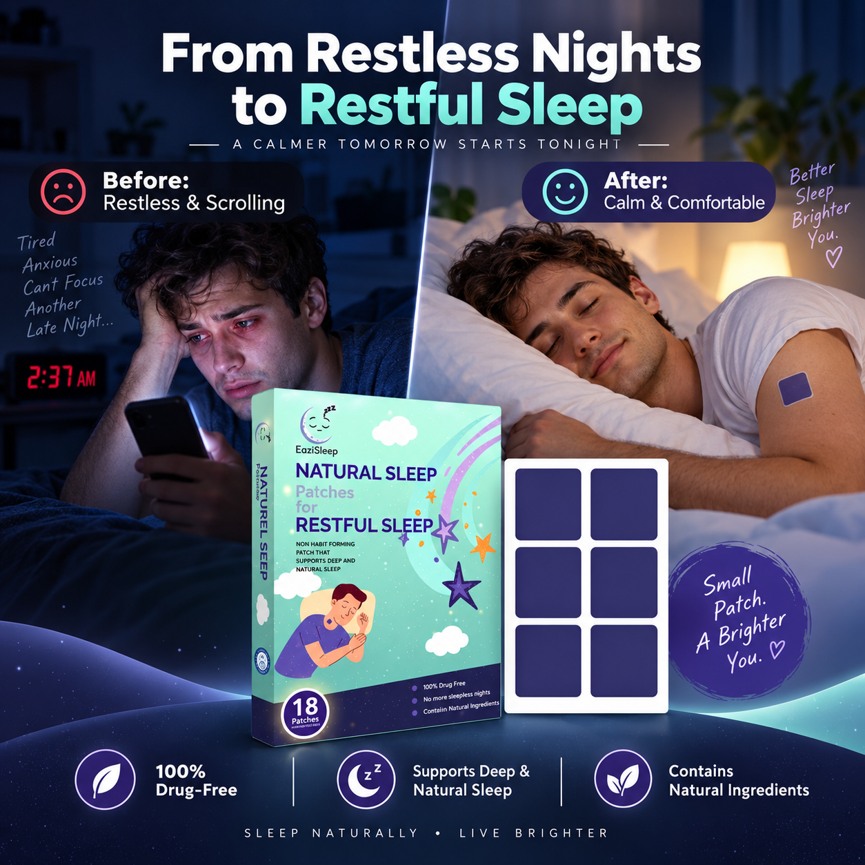 EaziSleep Natural Sleep Patches