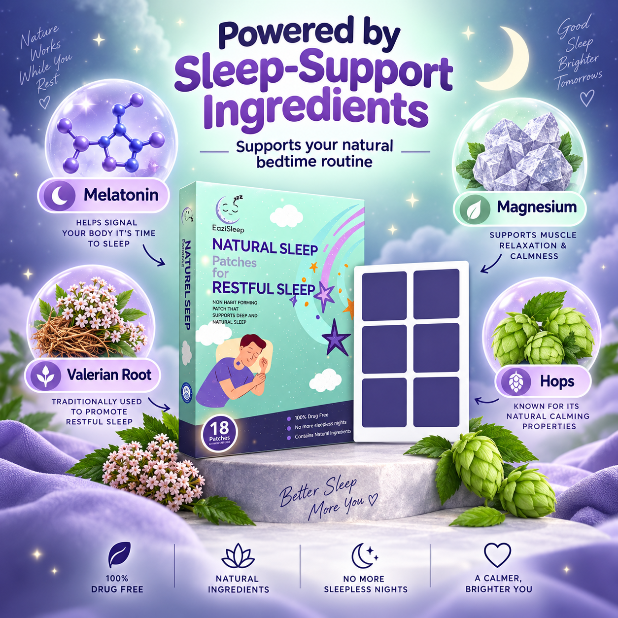 EaziSleep Natural Sleep Patches