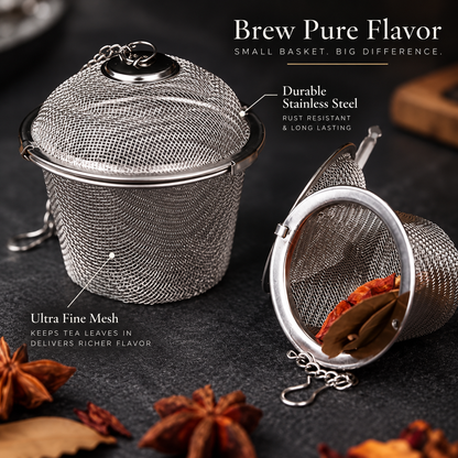 Portable Reusable Eco-Friendly Stainless Steel Tea Infuser