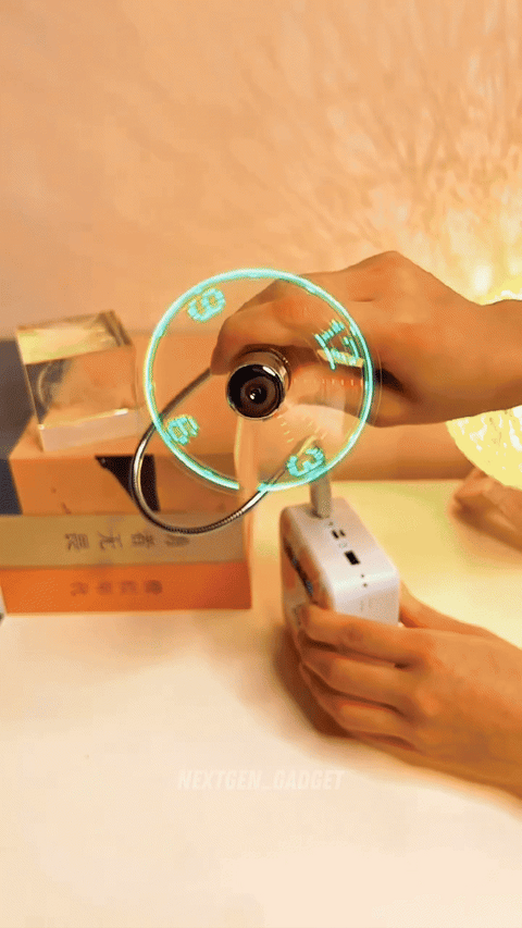 USB Clock Fan with Real Time Clock and Temperature