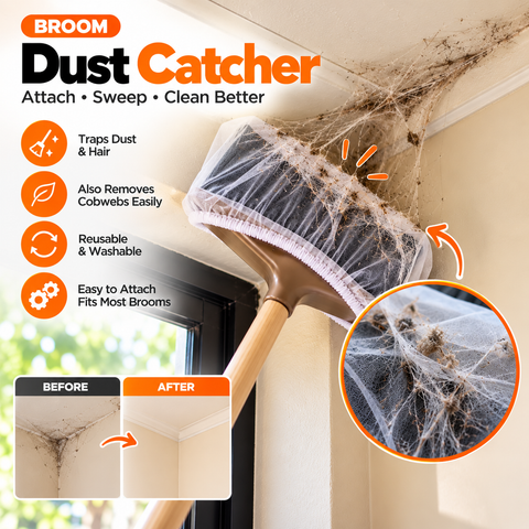 Reusable Broom Dust Catcher Net