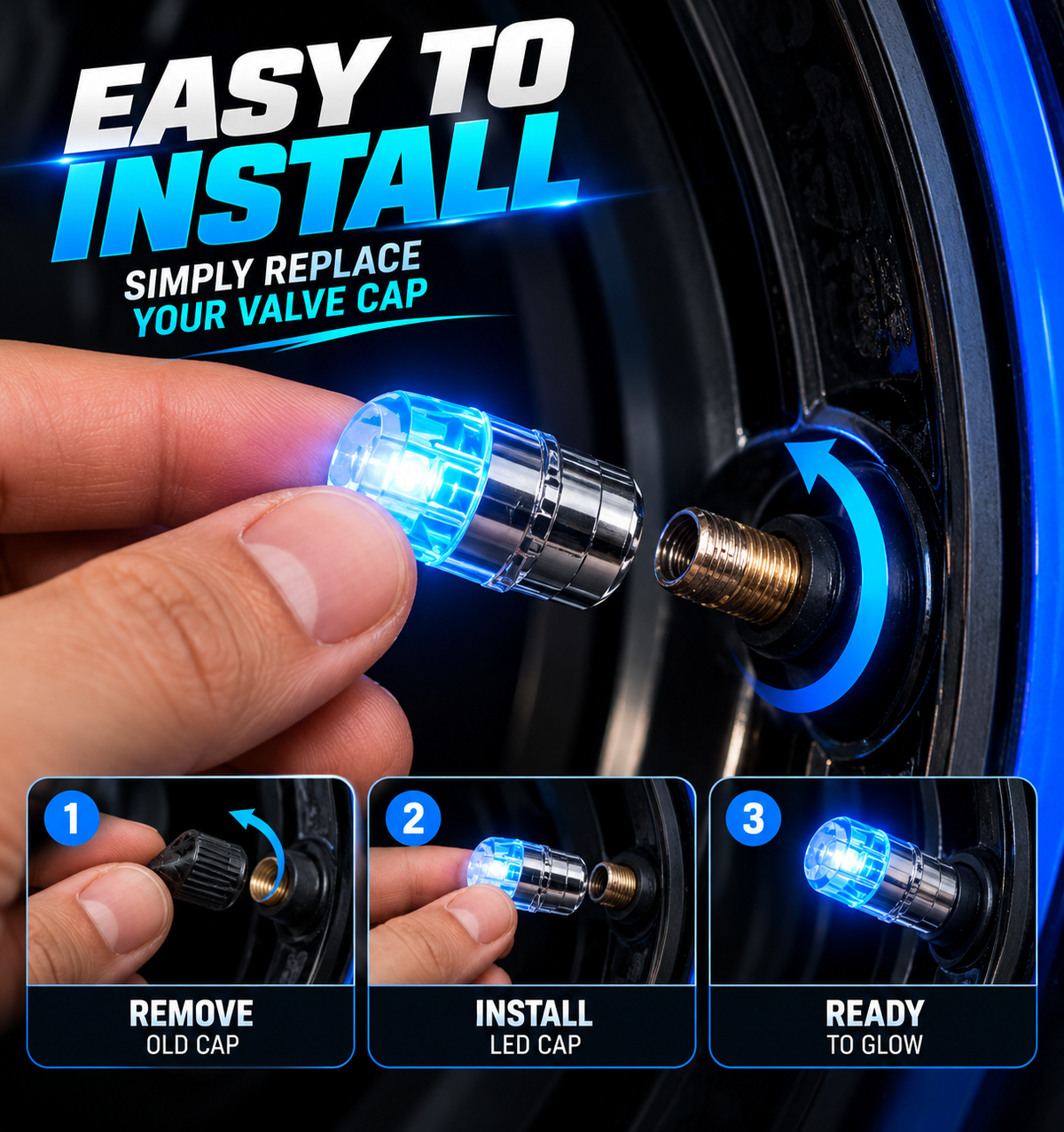MotoGlow Motion LED Wheel Lights