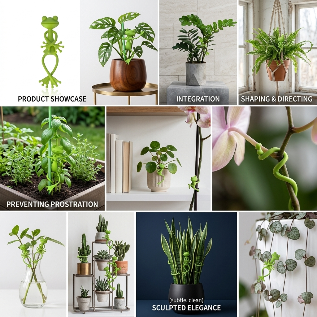 Cute Frog Plant Support Clip