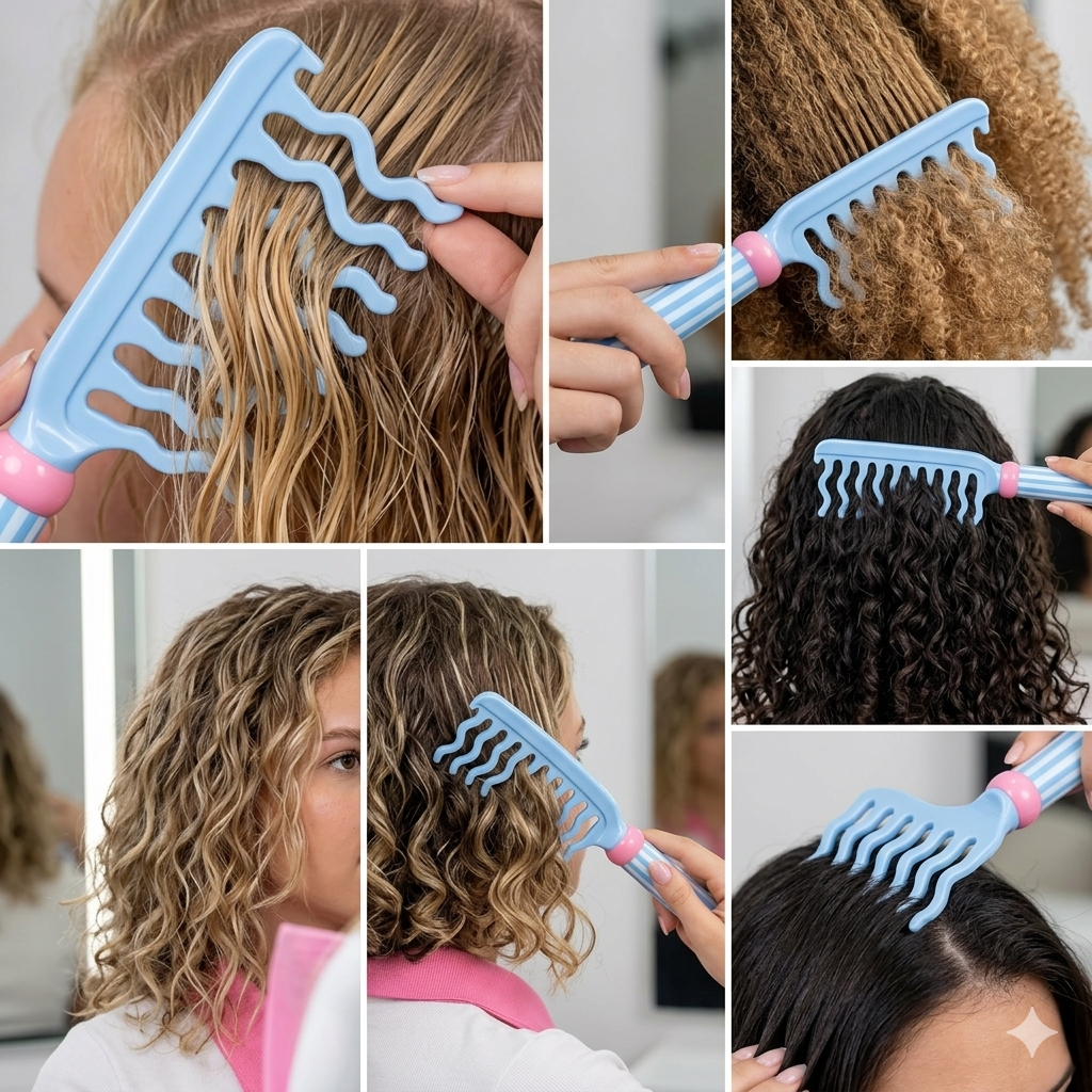 Ultra-Smooth Curly & Wavy Hair Comb