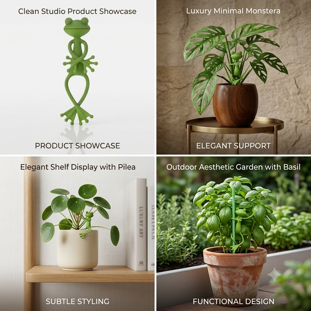 Cute Frog Plant Support Clip