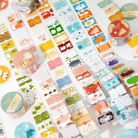 Pastel Kawaii Washi Tape Sticker Collection