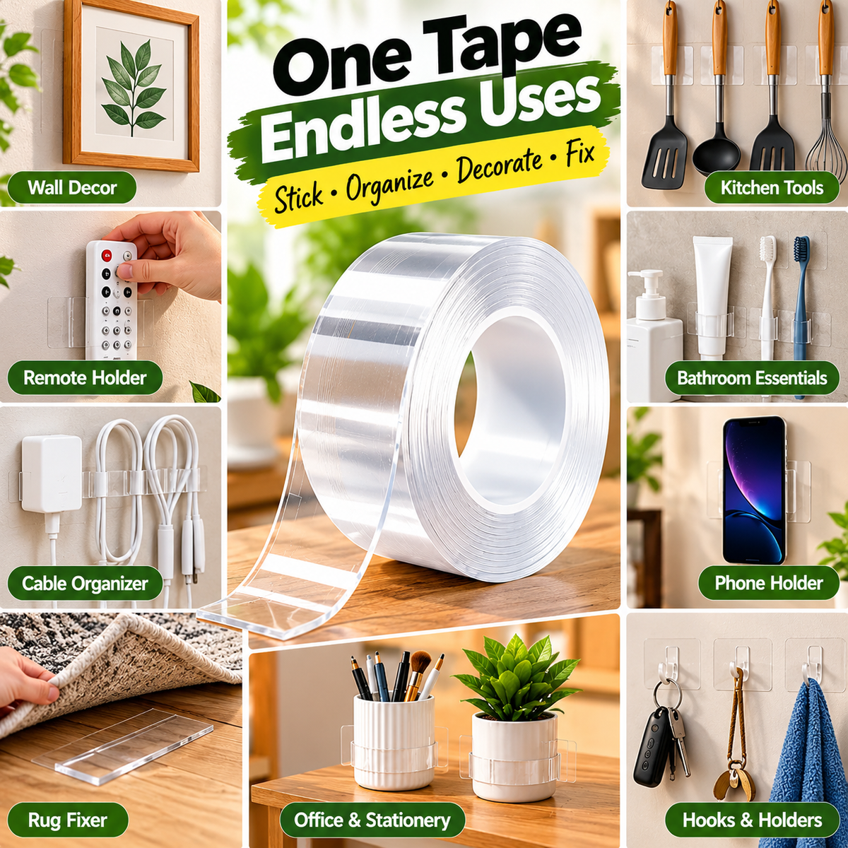 NanoGrip Reusable Double-Sided Tape