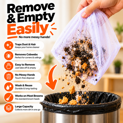 Reusable Broom Dust Catcher Net
