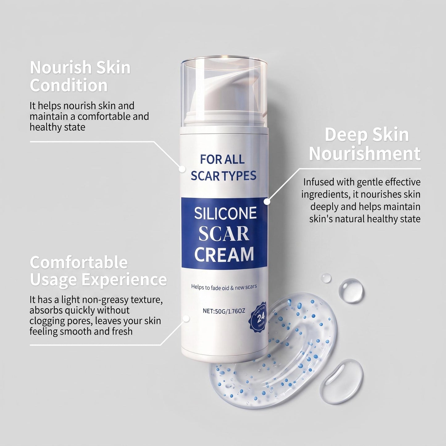 Silicone Scar Gel repair Old and New Scars