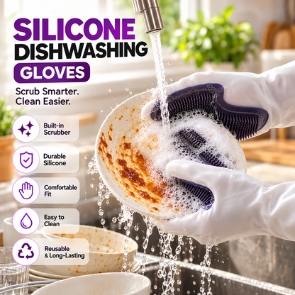 SILICONE DISHWASHING GLOVES