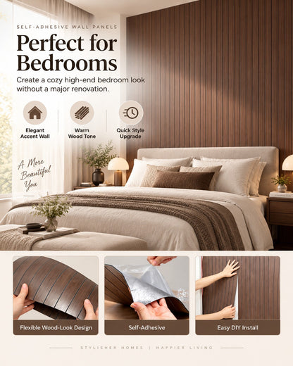 3D Wood Slat Wall Panels