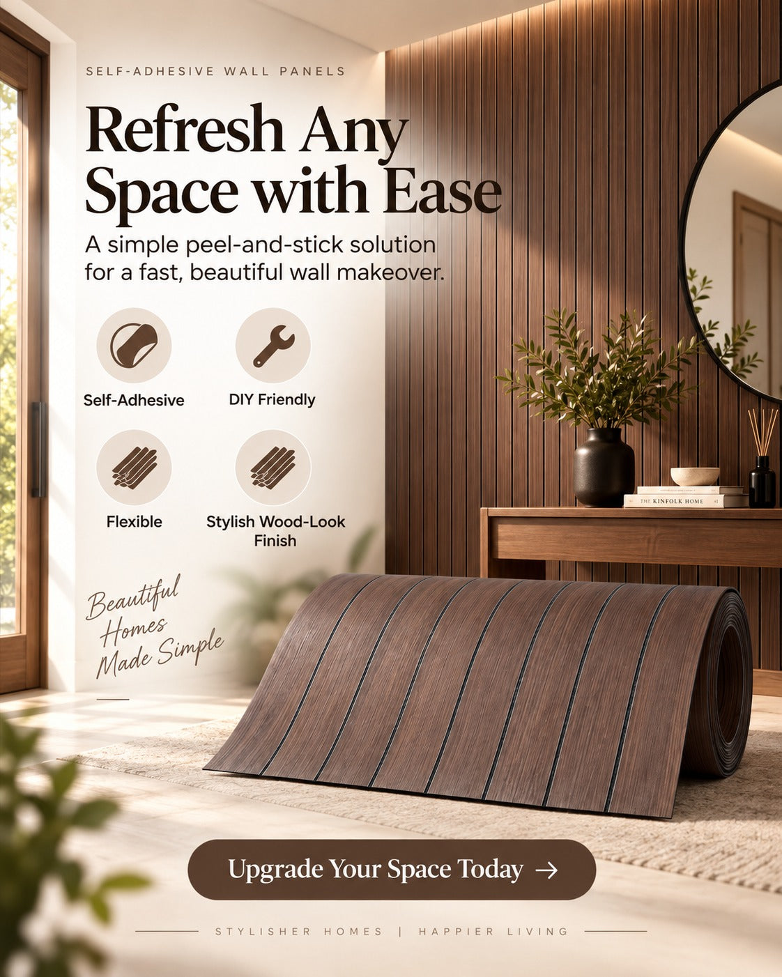 3D Wood Slat Wall Panels