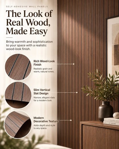 3D Wood Slat Wall Panels