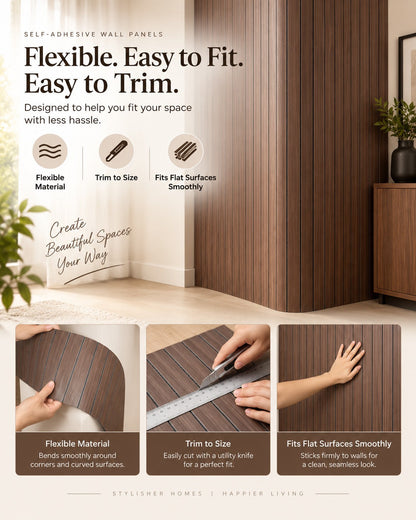 3D Wood Slat Wall Panels