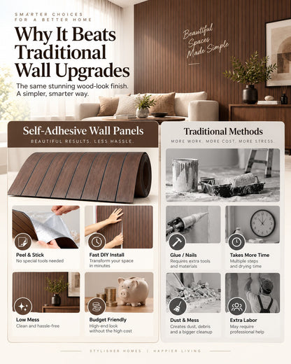 3D Wood Slat Wall Panels