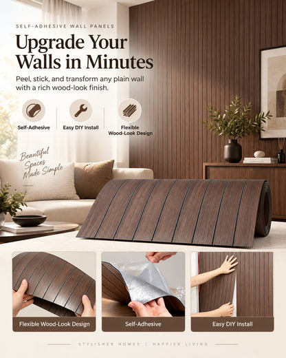 3D Wood Slat Wall Panels