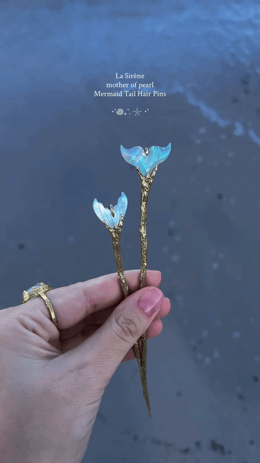 Pearl Mermaid Tail Hair Pins 🧜🏽‍♀️