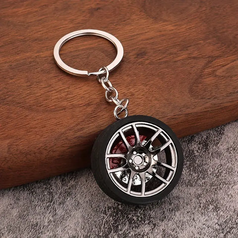 Men Wheel Charm Keychain
