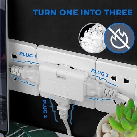 3 in 1  Rotating Socket 180 Degree