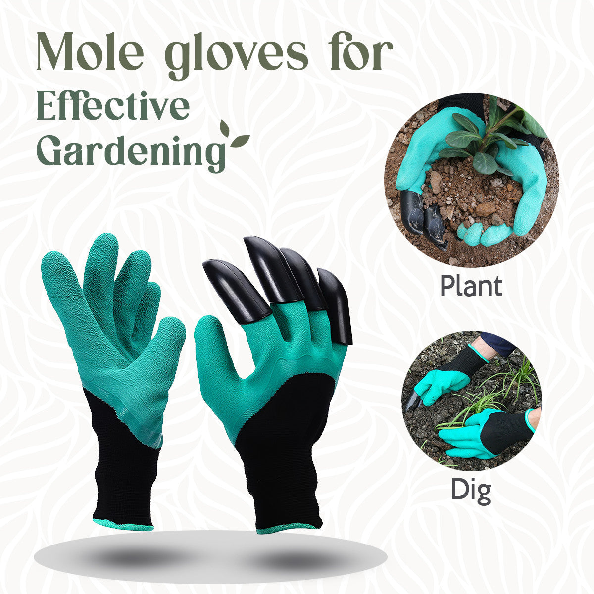 mole gardening gloves Digging Planting Waterproof Garden Gloves With Claws – produckpk