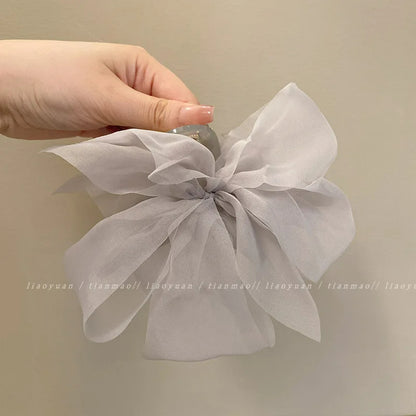 Mesh Bowtie Grip Clip for Women