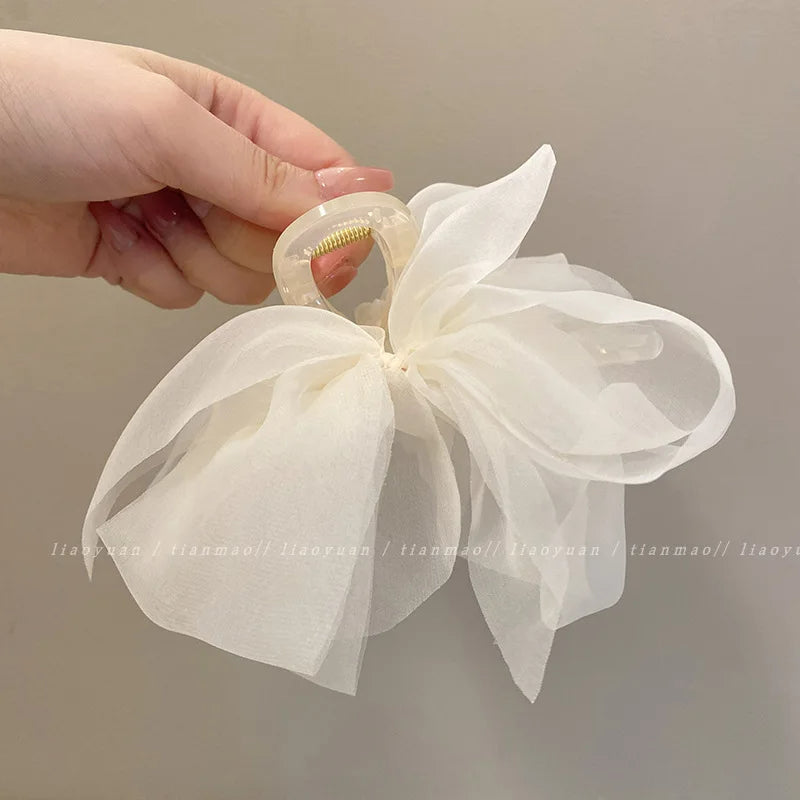 Mesh Bowtie Grip Clip for Women
