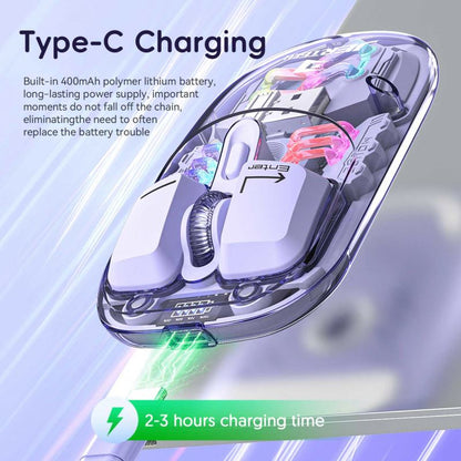 Transparent Dual-mode Rechargeable BT Wireless Mouse