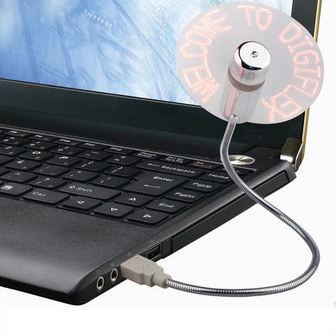 USB Clock Fan with Real Time Clock and Temperature