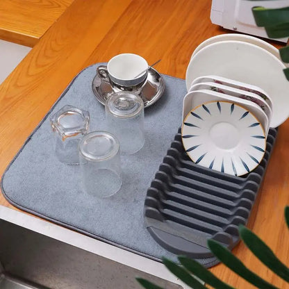 Multipurpose Drain Mat with Dish Stand