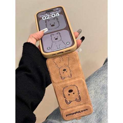 Magnetic folding bracket phone case cover