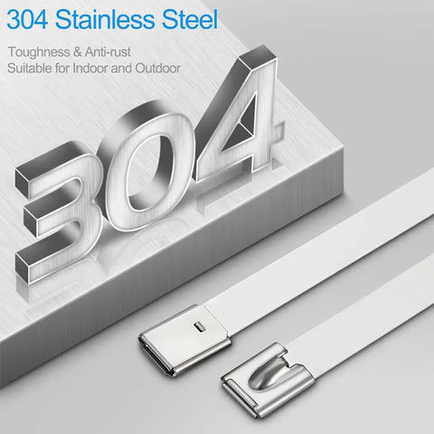 50 Pcs Stainless Steel Metal Cable Ties