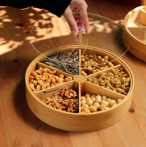 ROUND BAMBOO SNACK BOWL