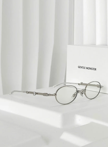 Crystal Orbit Foldable Round Glasses