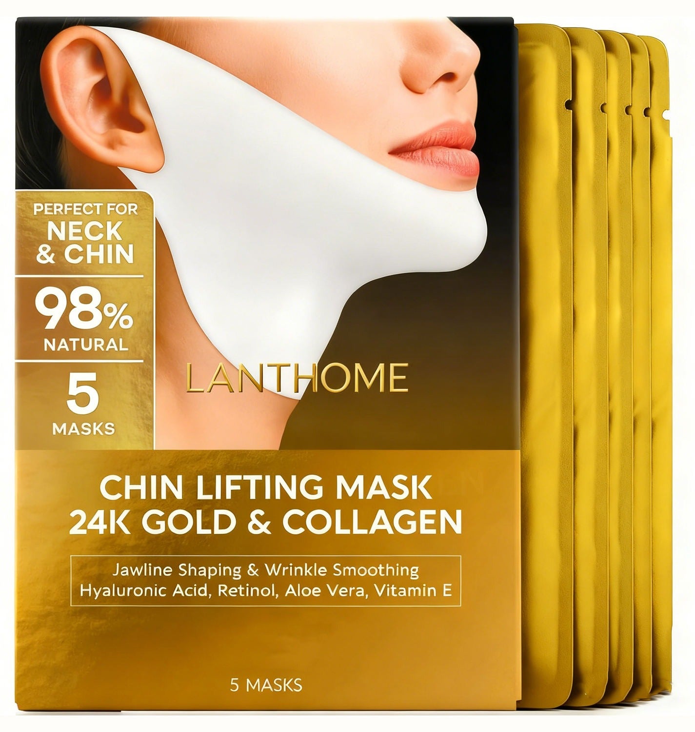 Reusable Gold Glow Hydrating Mask 🌸