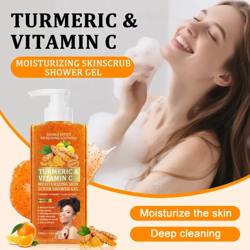 Glow Boost Turmeric Body Scrub Gel (500 ml)