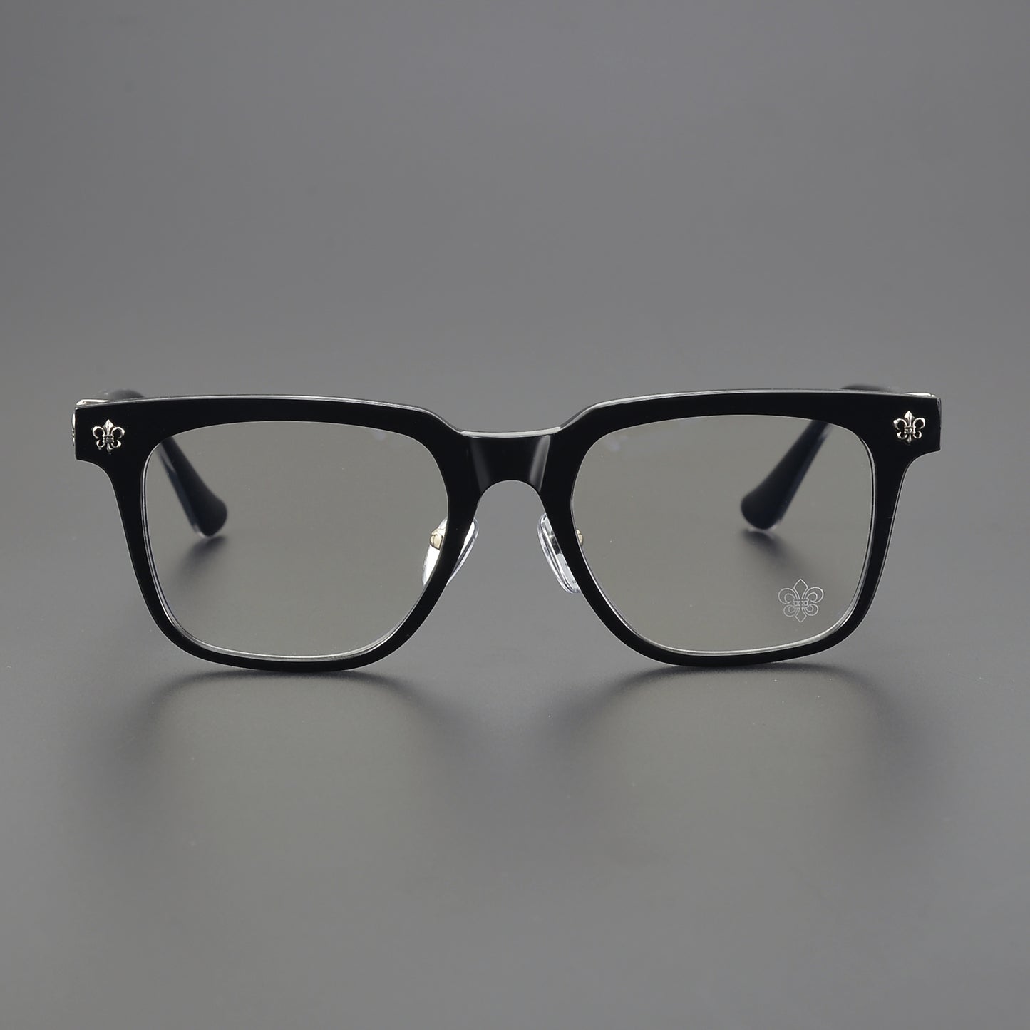 Unisex Rimless UV Crystal Chrome Glasses