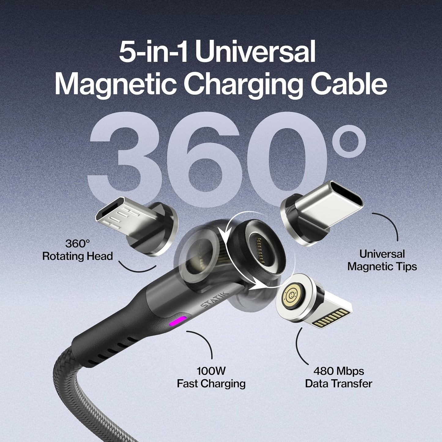 3-in-1 Magnetic Fast Charging Cable