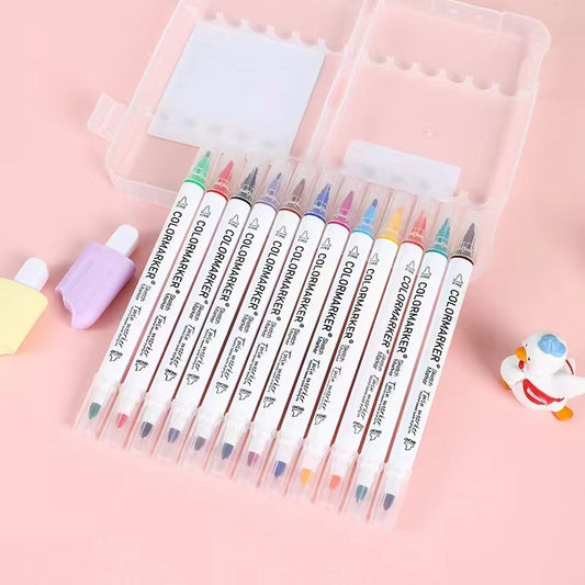 GlamGlitz Dual-Tip Nail Art Glitter Pen Set